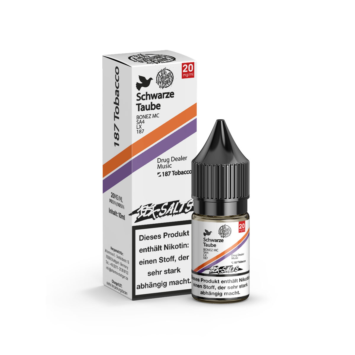 187 Salts Liquid 10ml (20mg/ml) - Schwarze Taube