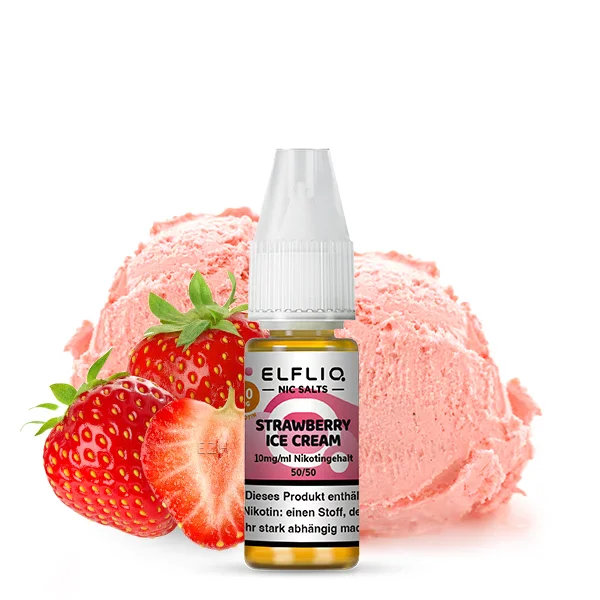 Elfbar ELFLIQ Liquid 10ml 10mg | Strawberry Ice Cream