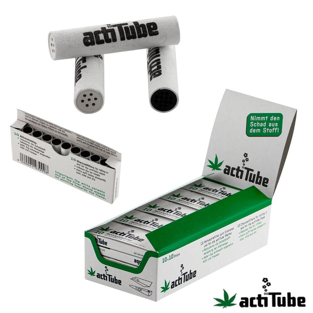 ActiTube Aktivkohlefilter 8 mm - Display (25 x 10er Pack)