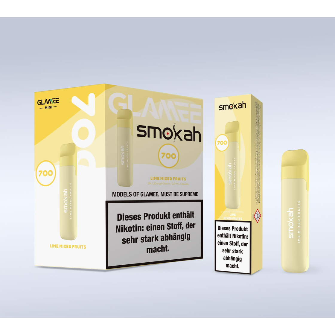 Smokah Glamee Mini 700 E-Shisha Lime Mixed Fruits