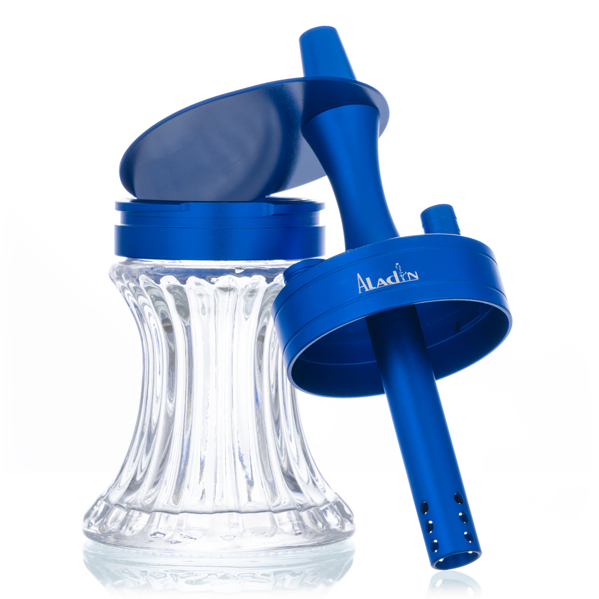 Aladin Shisha 2 Go Aluminium + Tasche - blau