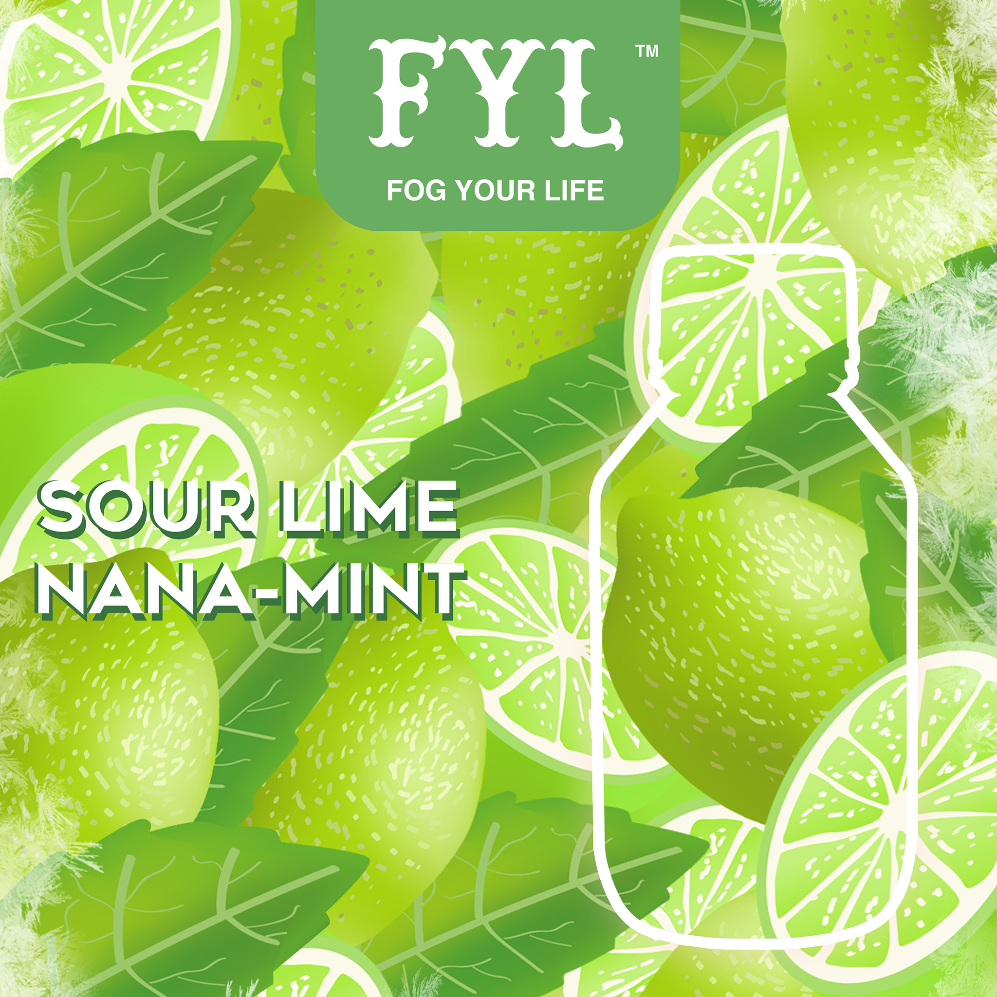 FOG YOUR LIFE Aroma Shot 25ml - Sour Lime Nana Mint