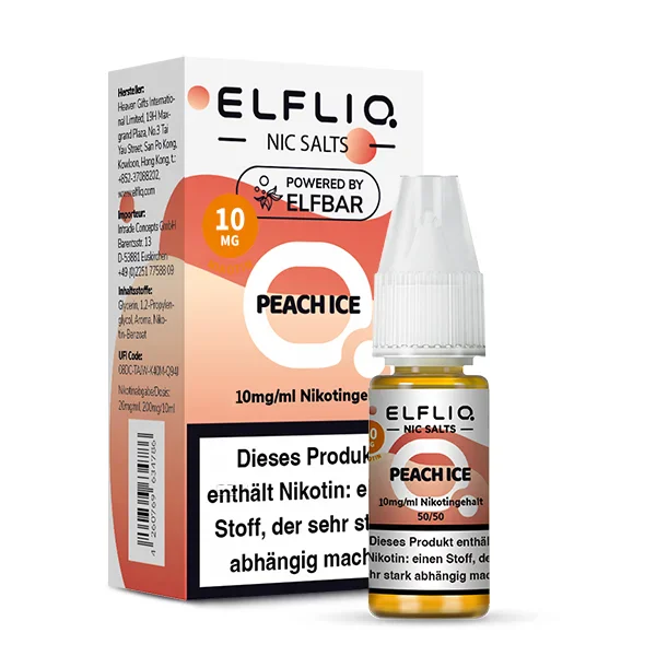 Elfbar ELFLIQ Liquid 10ml 10mg | Peach Ice