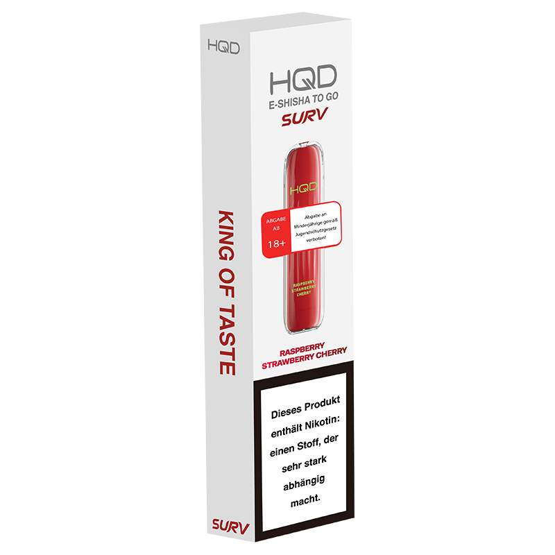 HQD Surv 600 E-Shisha Raspberry Strawberry Cherry