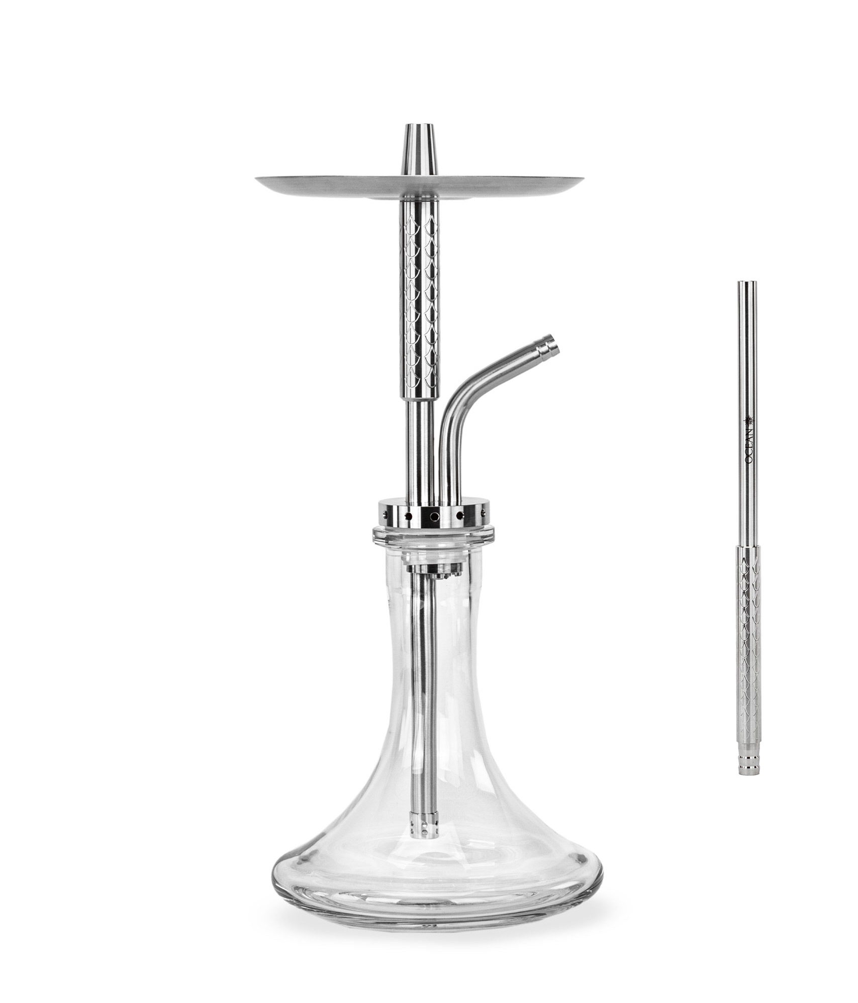 Ocean Hookah Cane S - Steel Clear