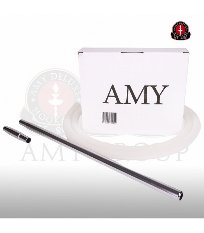 AMY Schlauchset mit Alu Mundstück - matt - transparent